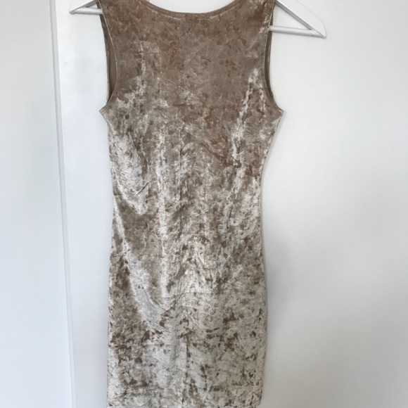 Gold Velvet Mini Dress! - Picture 4 of 5